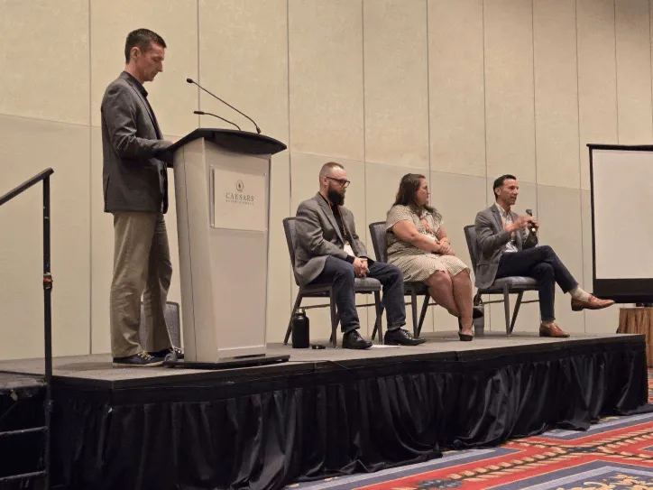 Daniel Shanks presenting at IACA 2024